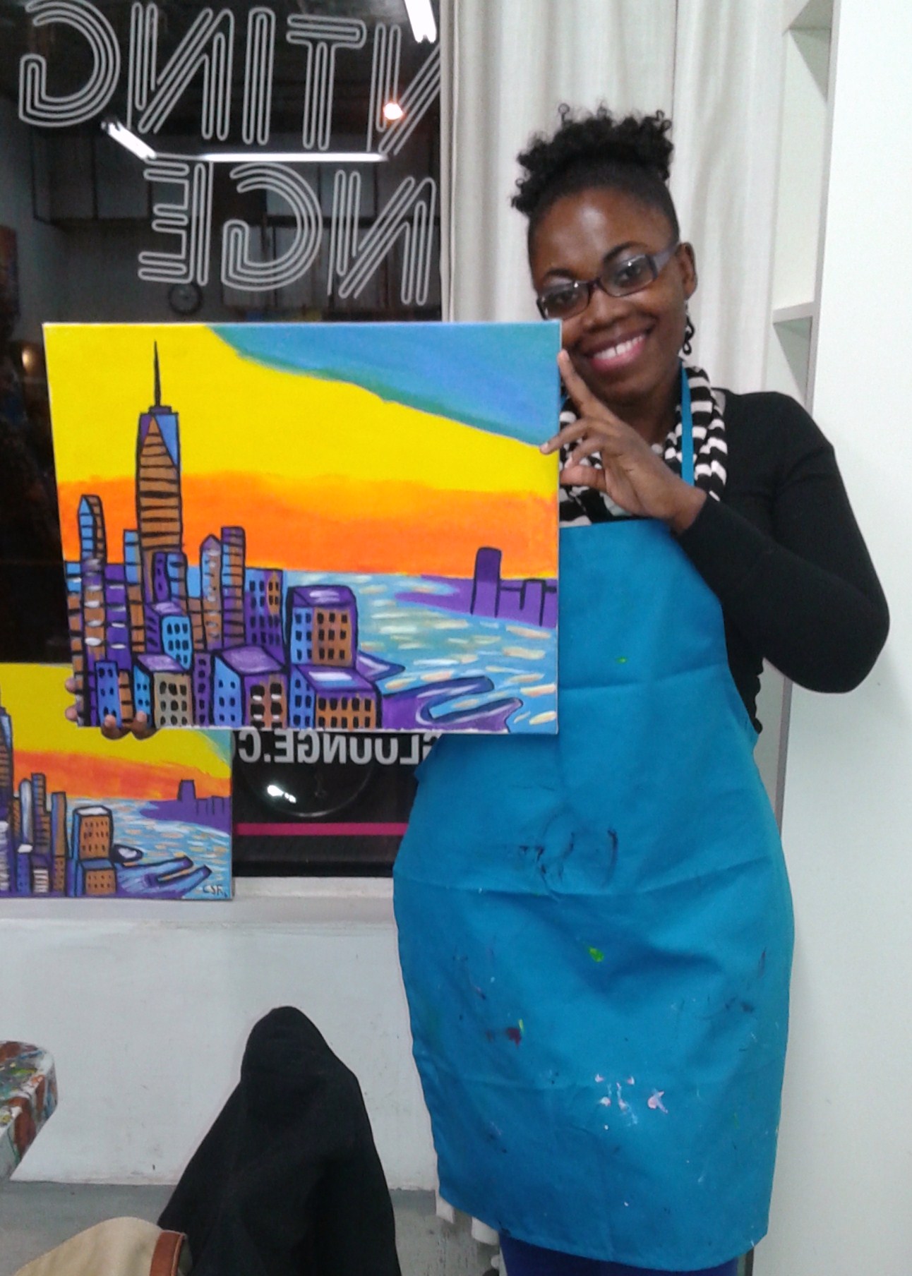 Holding Building Painting